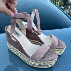 Steve Madden Mauve Wedge Sandals
